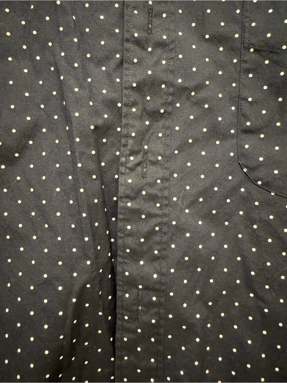 J.Crew Slim Untucked Polka Dot Shirt – Classic Navy Cotton  Medium